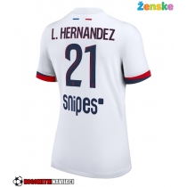 Ženske Nogometnih dresov Paris Saint-Germain Lucas Hernandez #21 Gostujoči 2025-26 Kratki rokavi